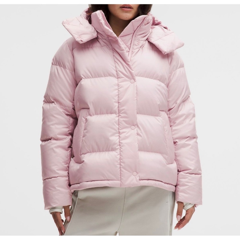Lululemon Women's Puffer Jacket NEW Wunder Puff 600 Down Fill Porcelain Pink 8